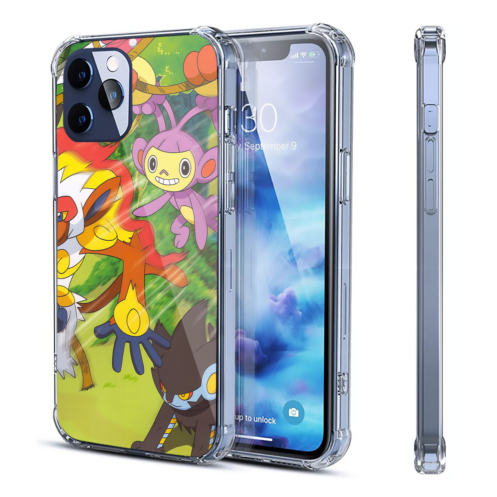 （画像用） ポケットモンスター Pokémon 【iPhone 12シリーズ対応】透明スマホケース（クリアソフトケース）